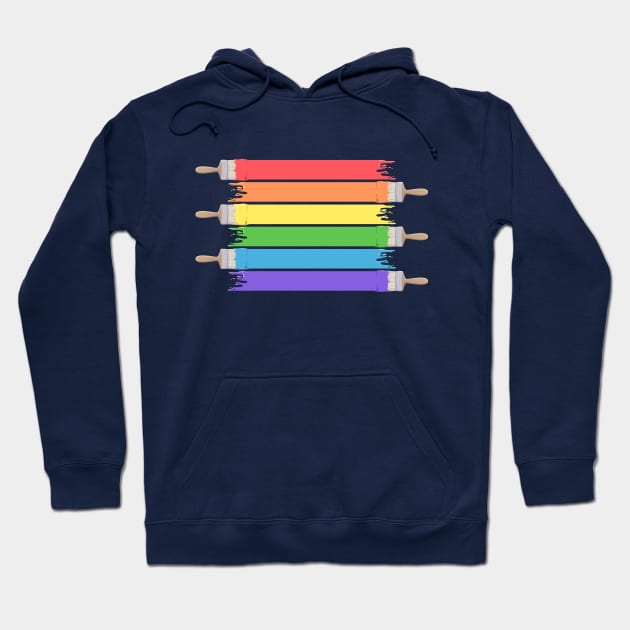 Paint Pride - Gay Pride Hoodie by Abbilaura